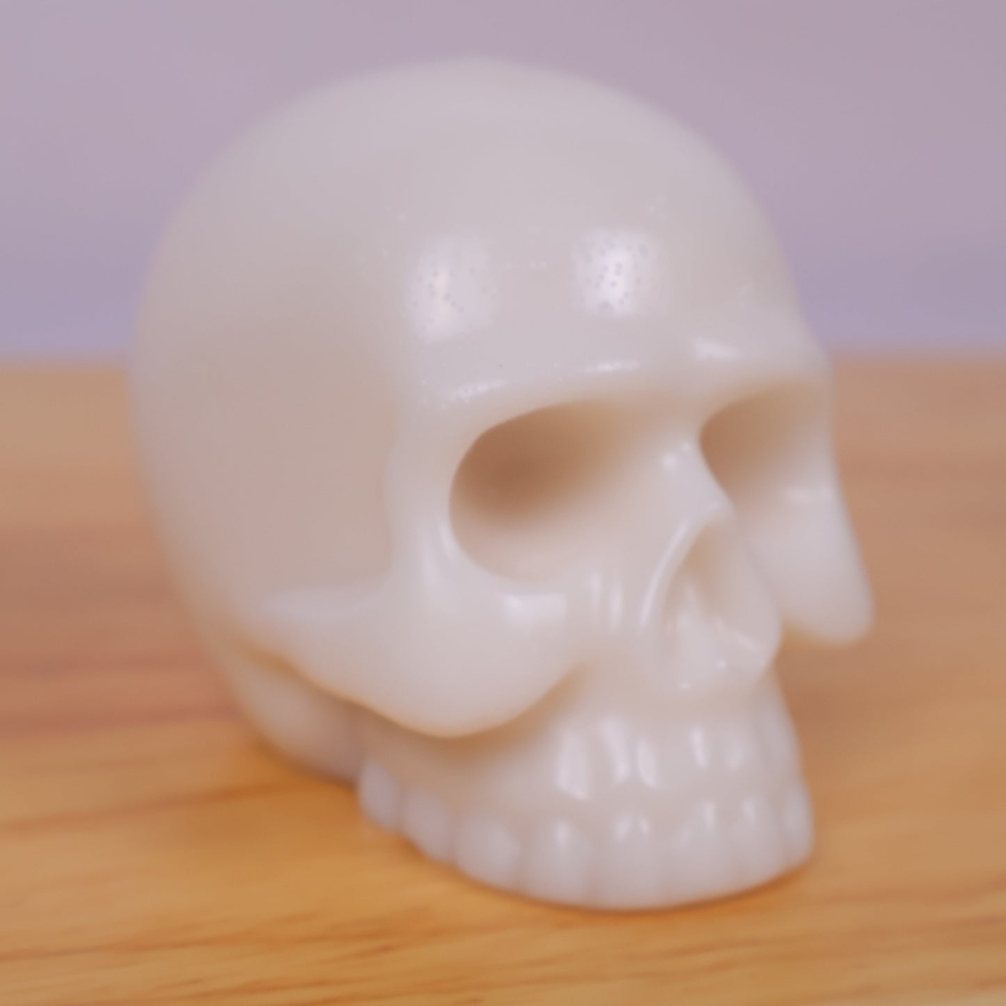 White Skull Candle